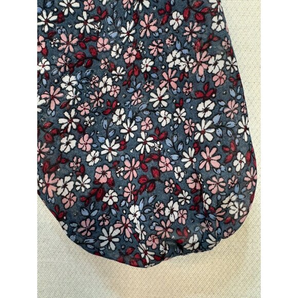 Japna Womens Cropped Long Sleeve Blouse Size S Multiicolor Floral Tie-Back Chic - Picture 6 of 12